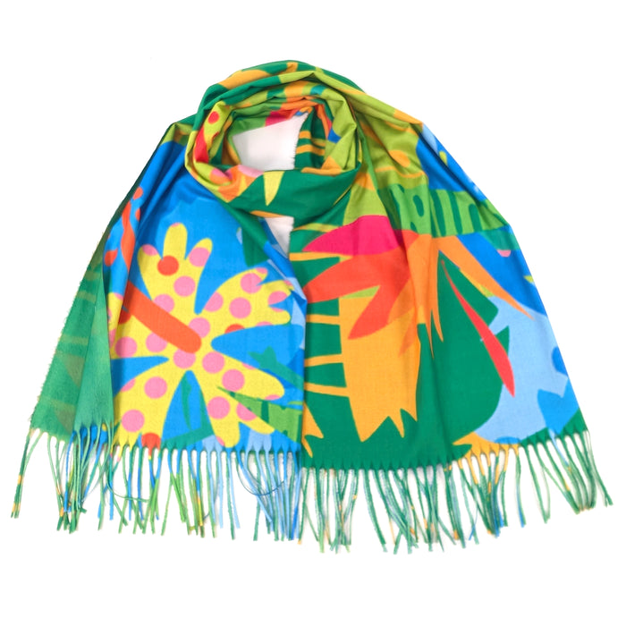 Tropical Trees Pashmina Style Scarf (70x180cm) - Exclusive Design