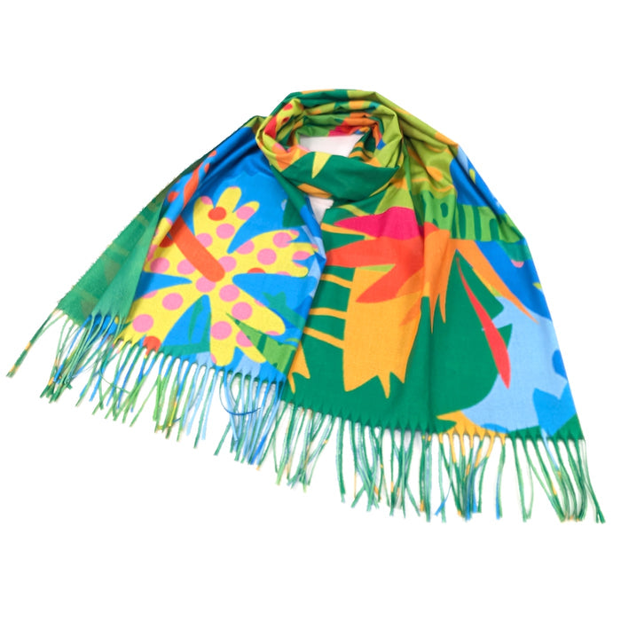 Tropical Trees Pashmina Style Scarf (70x180cm) - Exclusive Design