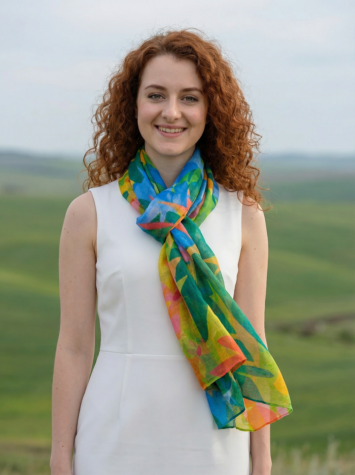Tropical Trees Scarf (50x180cm) - Exclusive Design
