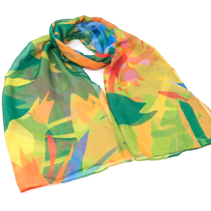 Tropical Trees Scarf (50x180cm) - Exclusive Design