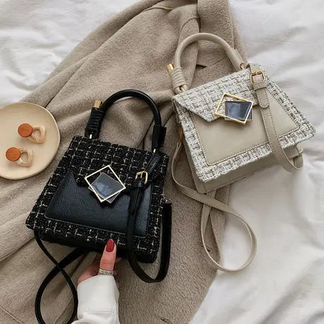 Tweed Fashionable Handbags/Sling Bags fashionnsio