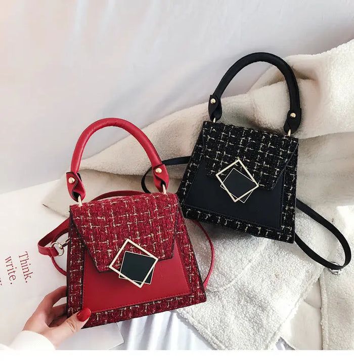 Tweed Fashionable Handbags/Sling Bags fashionnsio