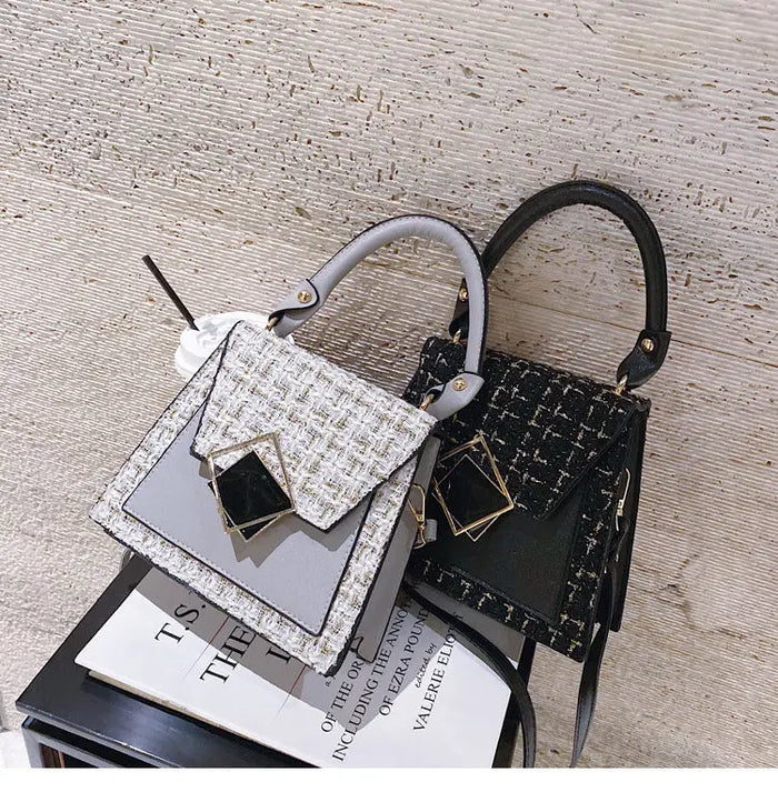 Tweed Fashionable Handbags/Sling Bags fashionnsio