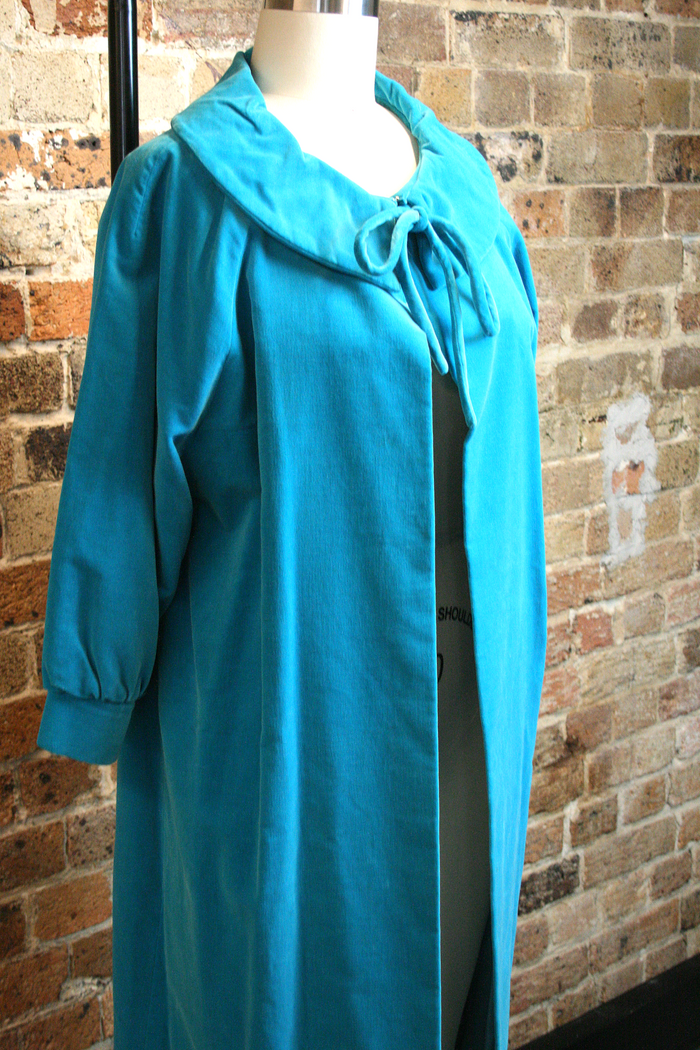 Unbranded Blue Velvet Opera Coat image 3
