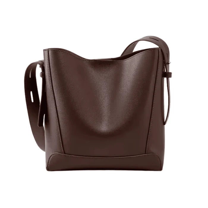 Urban Brown Leather Bucket Bag