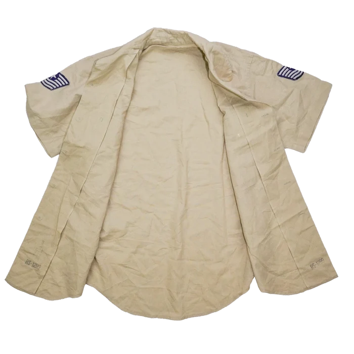 US Air Force 1960s Khaki Short Sleeve Shirt - Small, Item 2 - US Air Force Surplus - Service Shirts