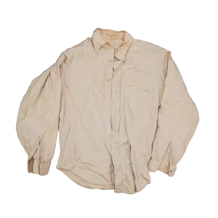US Army 1950s Khaki Long Sleeve Service Shirt - 15.5x34, Medium - US Army Surplus - Service Shirts