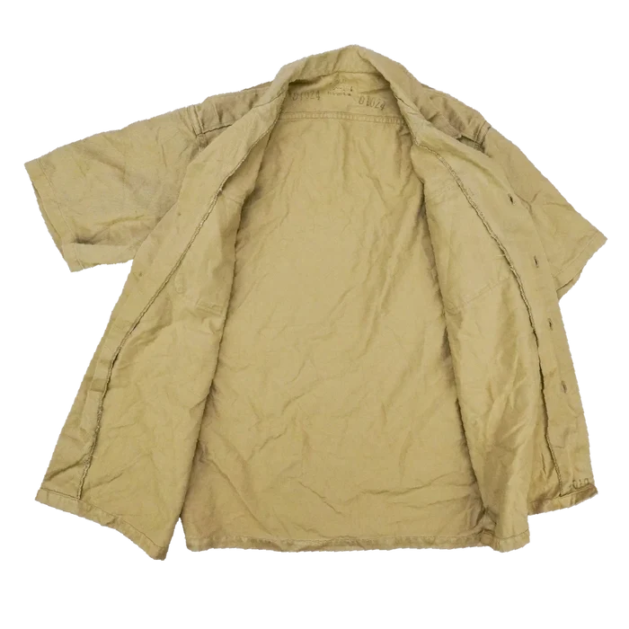 US Army 1950s Khaki Short Sleeve Shirt - Medium - US Army Surplus - Service Shirts