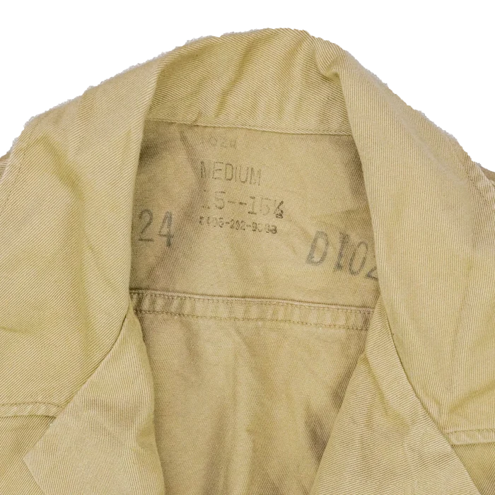 US Army 1950s Khaki Short Sleeve Shirt - Medium - US Army Surplus - Service Shirts