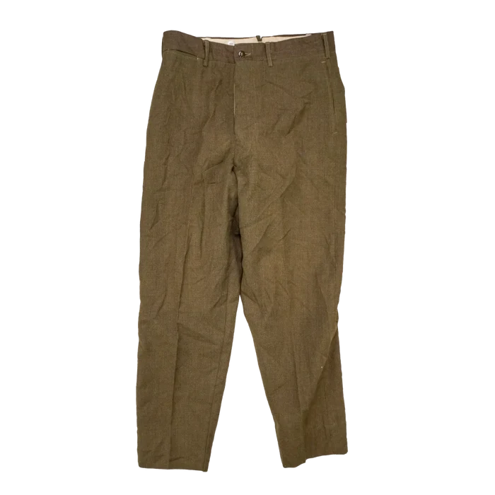 US Army M-1952 Olive Wool Trousers - 32x29, Medium - US Army Surplus - Dress Trousers