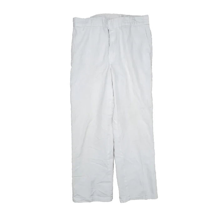 US Made Dickies White Work Trousers - 34x30, Medium - Army & Outdoors - Work Trousers