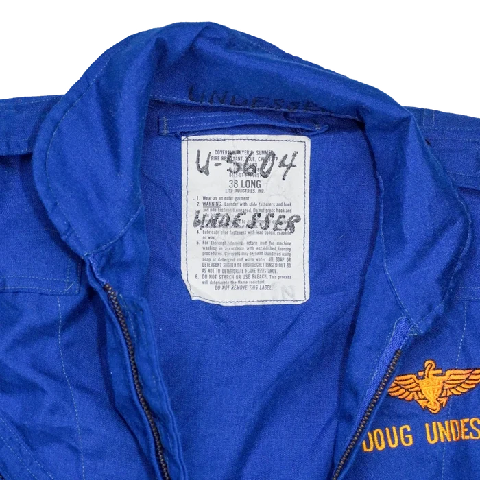 US Navy Blue CWU/73P Flyers Coveralls - 38L, Medium - US Navy Surplus - Overalls