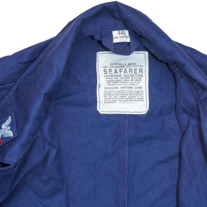 US Navy Blue Utility Overalls - 44L, Large - US Navy Surplus - Overalls