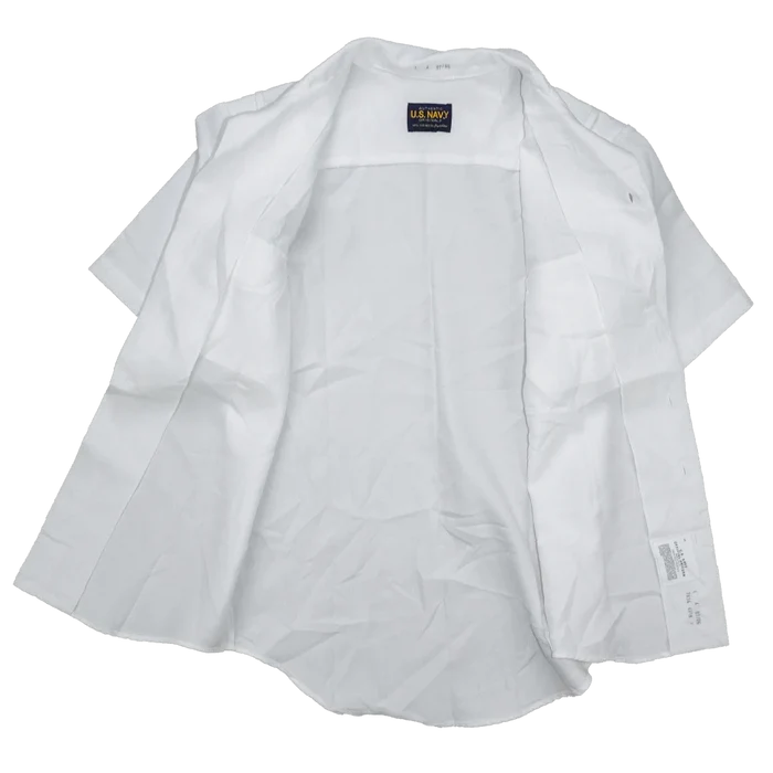 US Navy White Short Sleeve Service Shirt - Medium - US Navy Surplus - Service Shirts