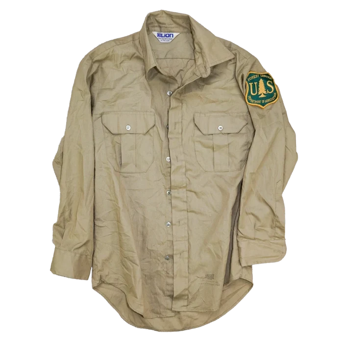 USDA Forest Service Tan Long Sleeve Shirt - 15.5, Medium - Army & Outdoors - Field Shirts