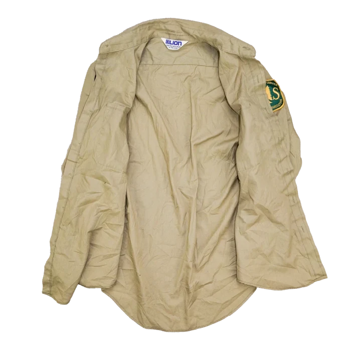 USDA Forest Service Tan Long Sleeve Shirt - 15.5, Medium - Army & Outdoors - Field Shirts
