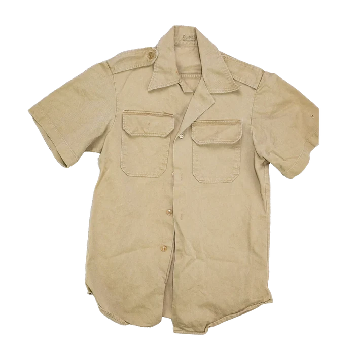 USGI 1950s Khaki Short Sleeve Shirt - XSmall - US Army Surplus - Service Shirts