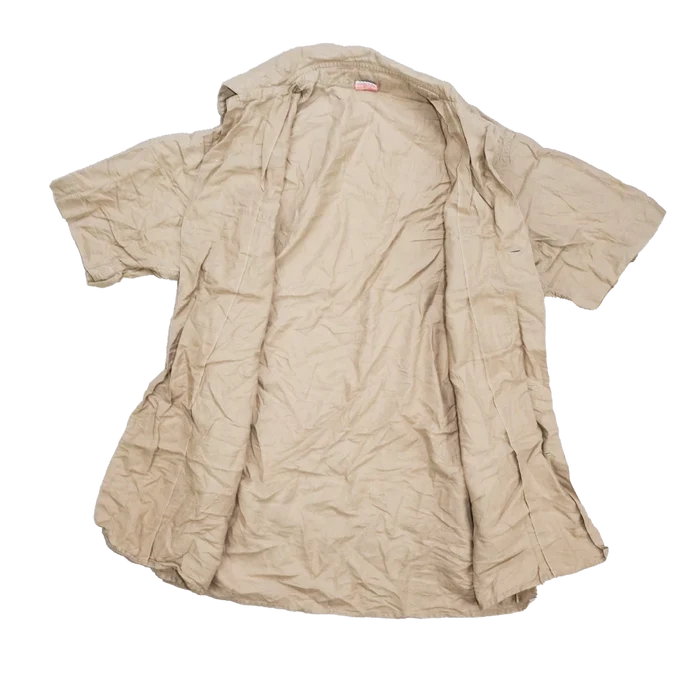 USGI 1960s Khaki Short Sleeve Shirt - Small - US Army Surplus - Service Shirts