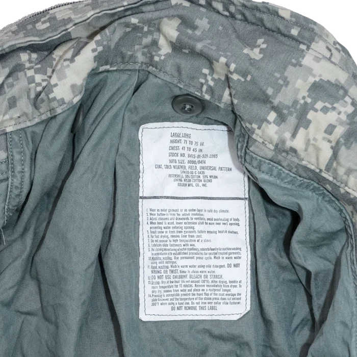 USGI ACU M65 Jacket - Large Long - US Army Surplus - Field Jackets