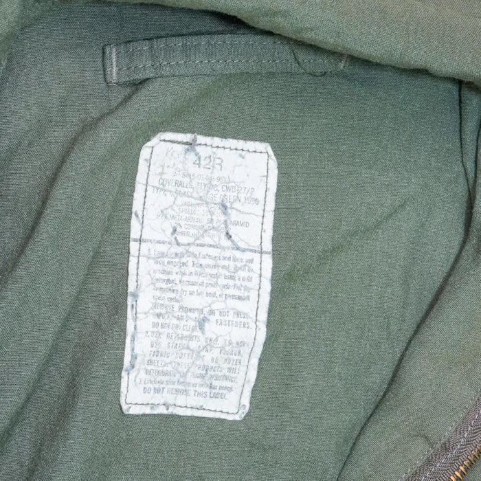 USGI CWU-27/P Olive Flyers Coveralls - 42R, Large - US Air Force Surplus - Overalls