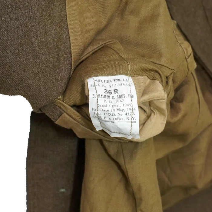 USGI M1944 Ike Jacket - 36R, Small - US Army Surplus - Field Jackets