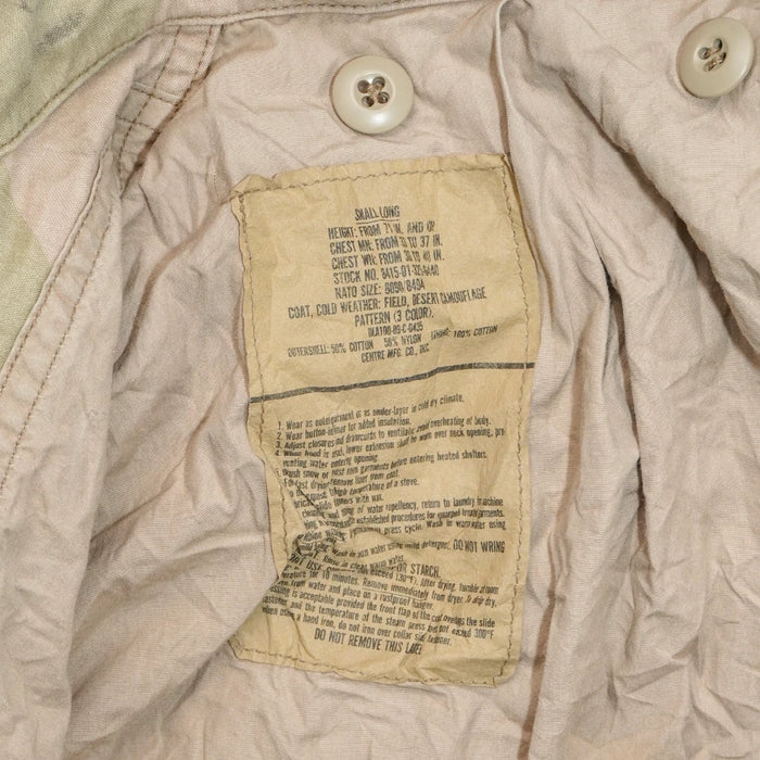 USGI M65 3 Colour Desert Jacket - Small Long - US Army Surplus - Field Jackets