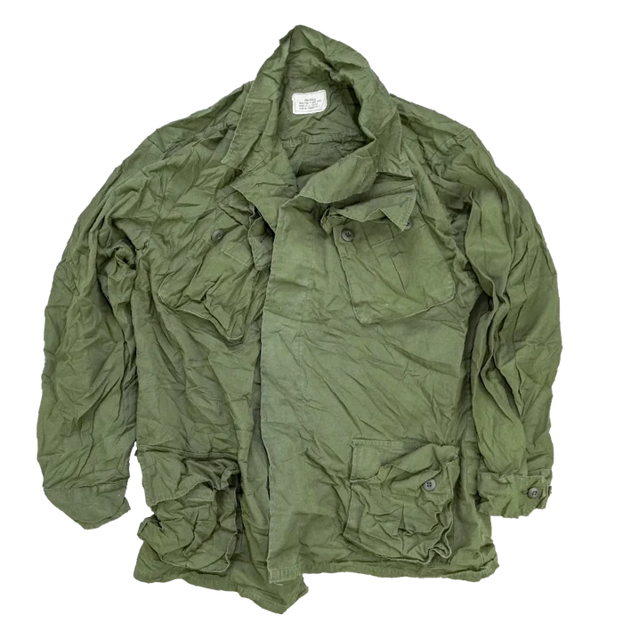 USGI Olive Ripstop Jungle Fatigue Shirt - Large Regular - US Army Surplus - Field Shirts