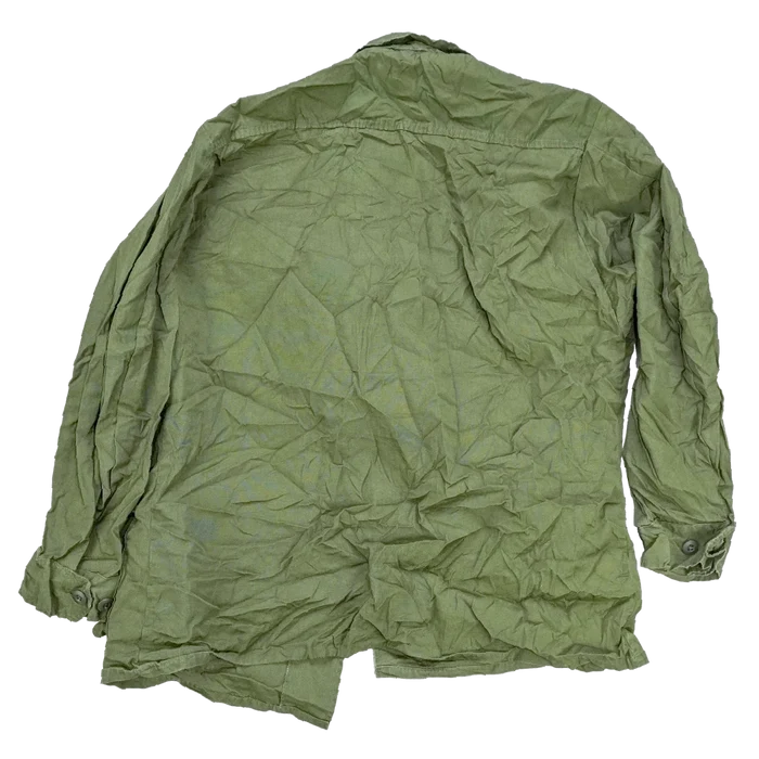 USGI Olive Ripstop Jungle Fatigue Shirt - Large Regular - US Army Surplus - Field Shirts