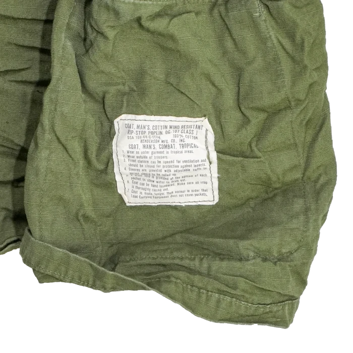 USGI Olive Ripstop Jungle Fatigue Shirt - Large Regular - US Army Surplus - Field Shirts