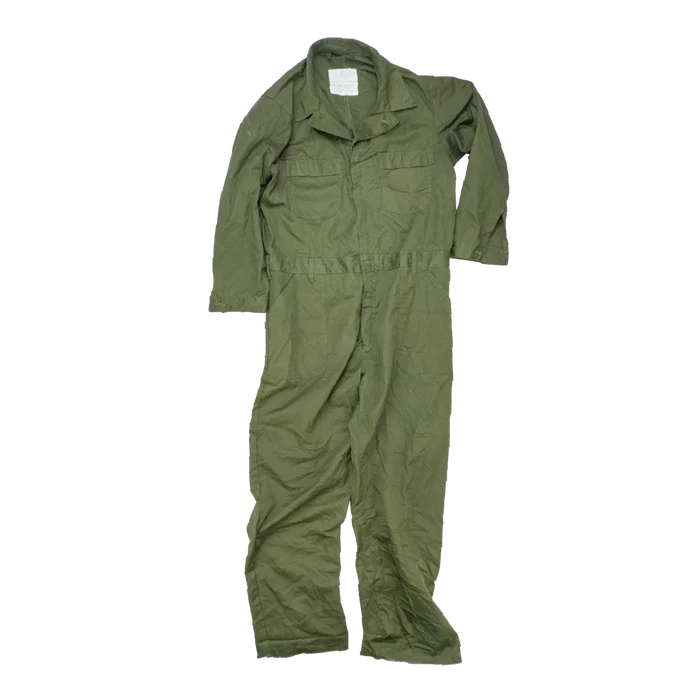 USGI Olive Utility Coveralls - 48R, 2XLarge - US Army Surplus - Overalls