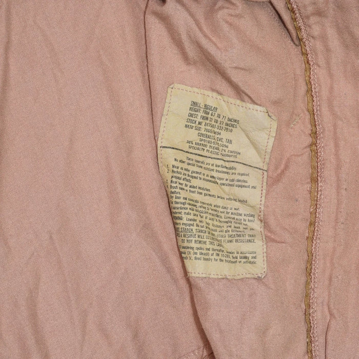 USGI Tan CVC Coveralls - Small Regular - US Army Surplus - Overalls