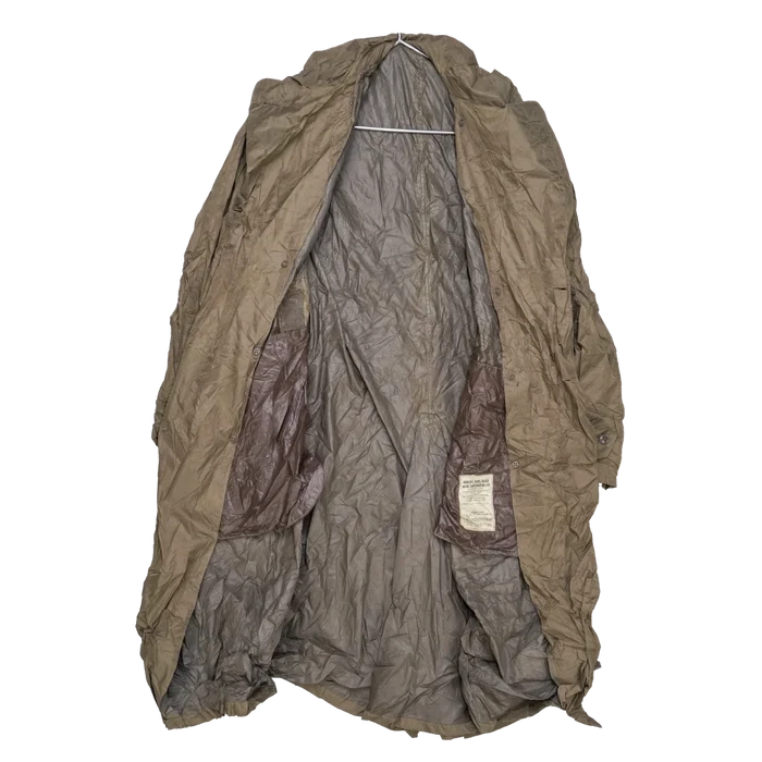 USGI Taupe Shade No. 179 Nylon Raincoat - Small - US Army Surplus - Rain Jackets