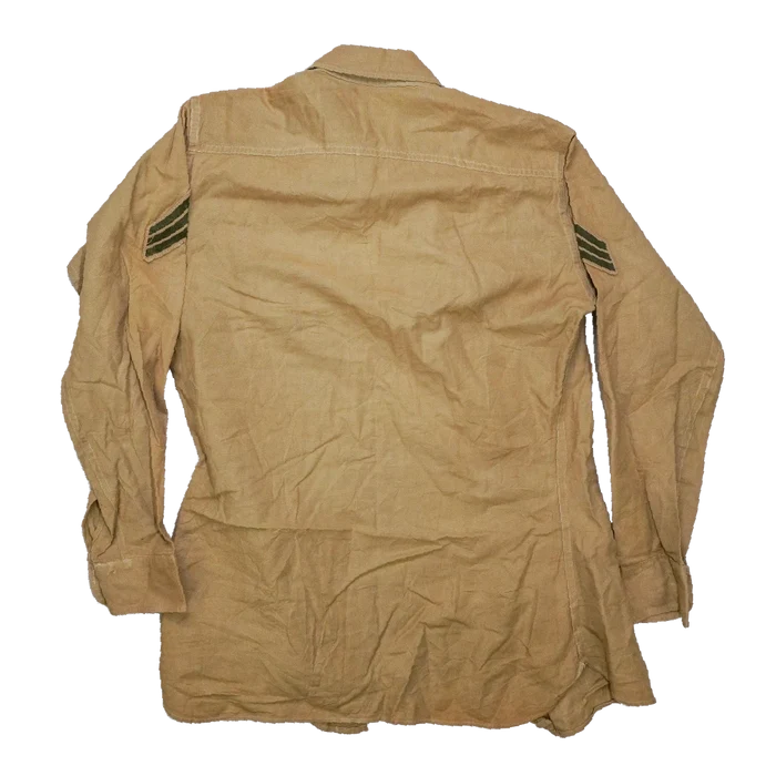 USMC 1950s Khaki Long Sleeve Shirt - Small - USMC Surplus - Service Shirts