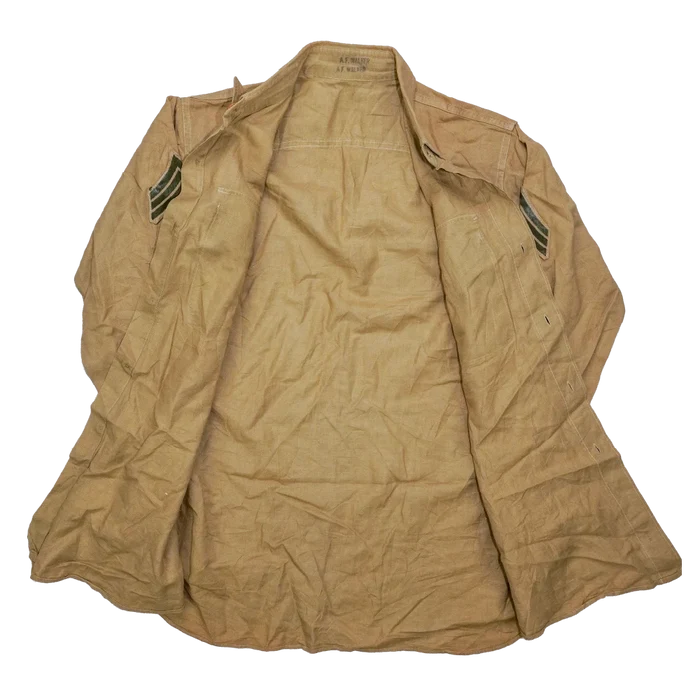 USMC 1950s Khaki Long Sleeve Shirt - Small - USMC Surplus - Service Shirts
