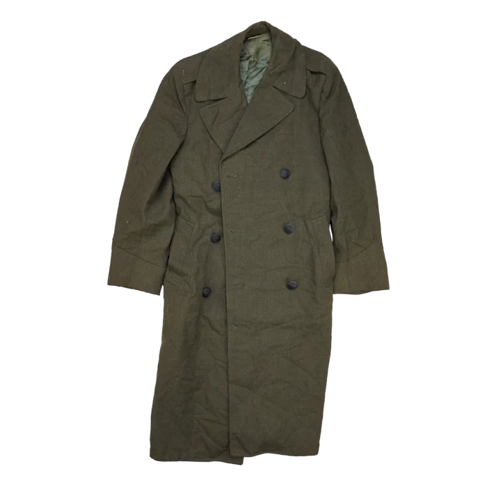 USMC Olive Wool Overcoat - 36R, Small - USMC Surplus - Great Coats