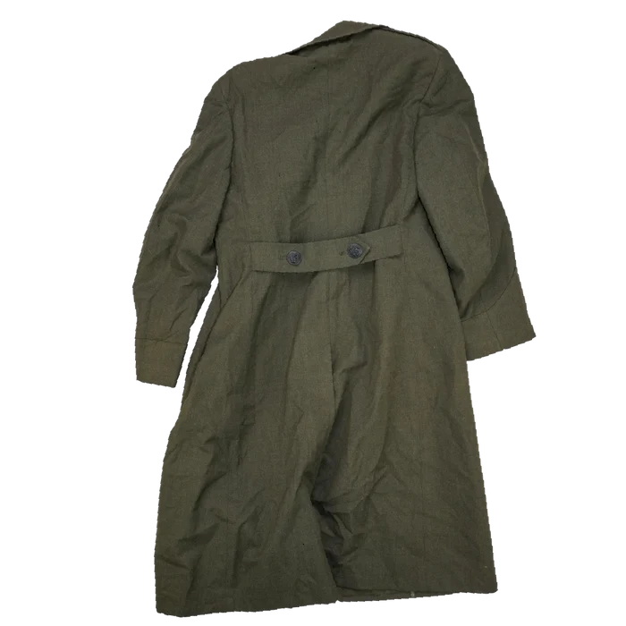 USMC Olive Wool Overcoat - 36R, Small - USMC Surplus - Great Coats