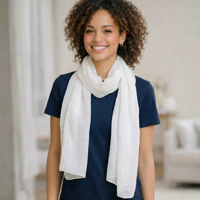 Viano - Sparkle Scarf - Cloud White (50x180cm)
