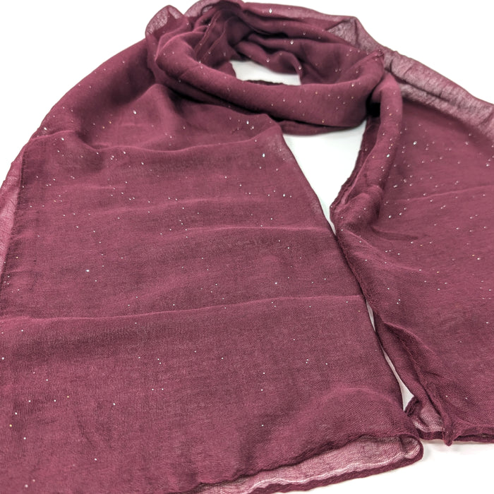 Viano Sparkle Scarf Dark Red