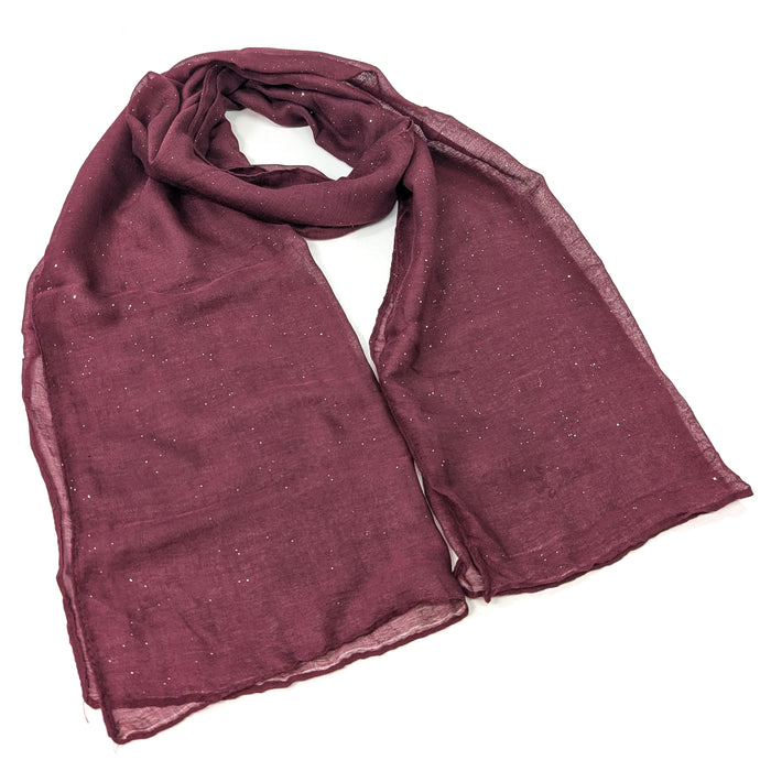 Viano Sparkle Scarf Dark Red