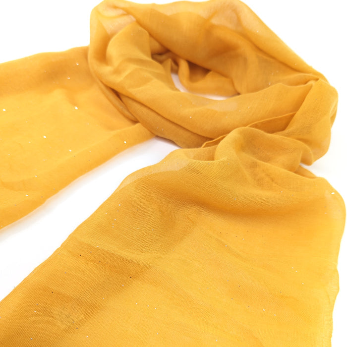 Viano Sparkle Scarf Mustard