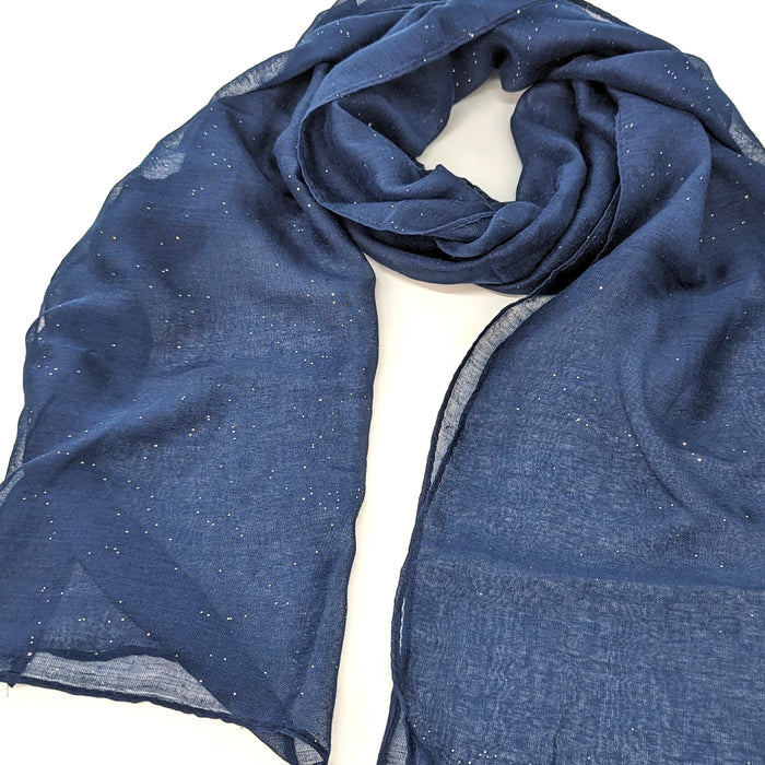 Viano Sparkle Scarf Navy