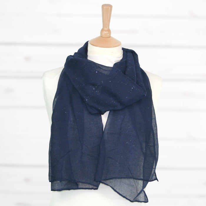 Viano Sparkle Scarf Navy