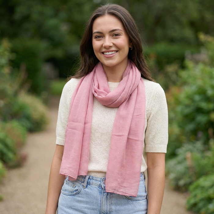 Viano Sparkle Scarf Pink
