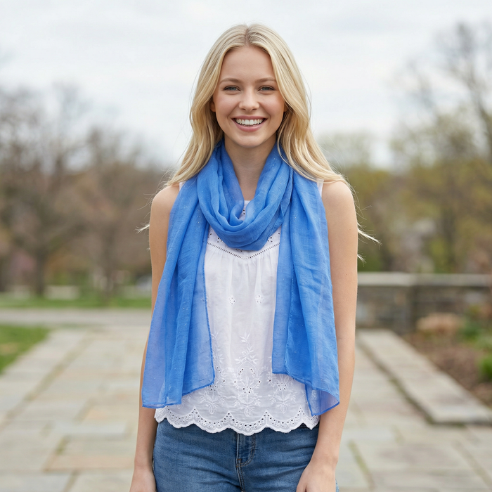 Viano Sparkle Scarf Royal Blue
