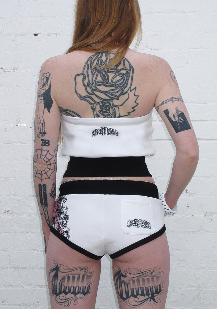 VICE RHINESTONE TUBE TOP WHITE