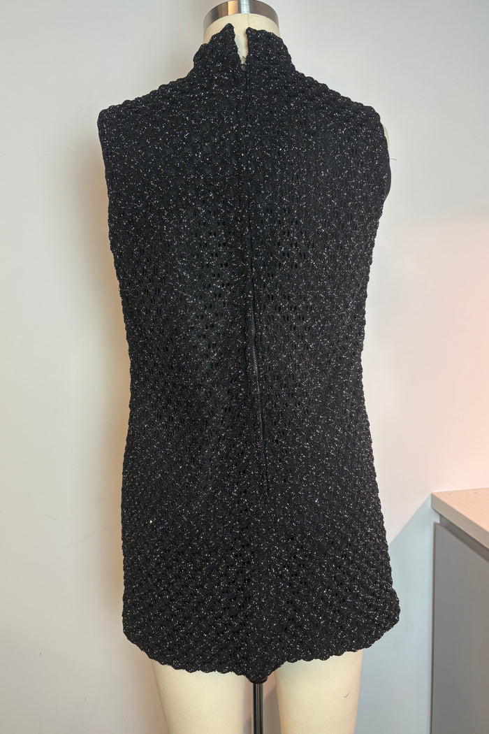 Vintage Metallic Mod Mini Dress