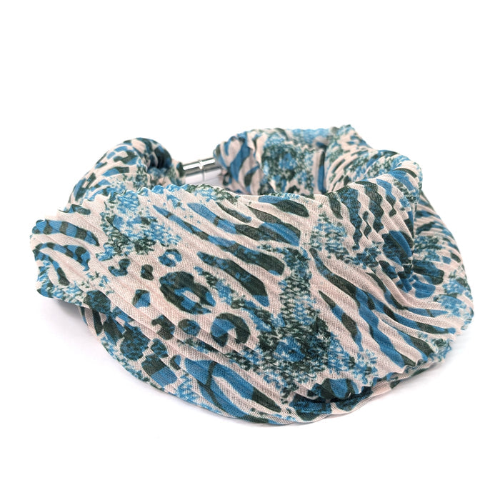 Walk On The Wild Side - Teal - Magnetic Neck Scarf - Exclusive Design