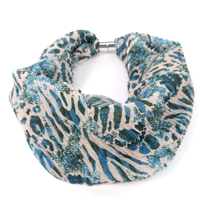Walk On The Wild Side - Teal - Magnetic Neck Scarf - Exclusive Design