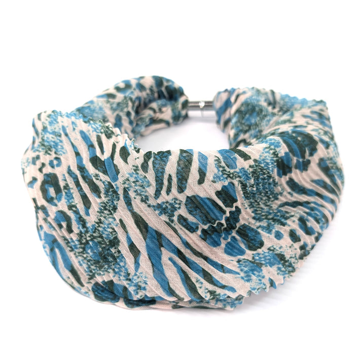 Walk On The Wild Side - Teal - Magnetic Neck Scarf - Exclusive Design
