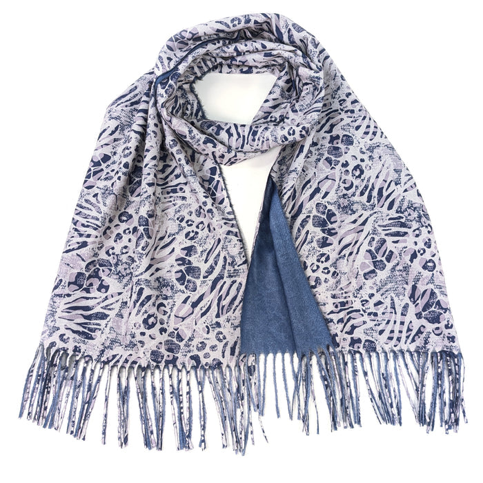 Walk On The Wild Side Pashmina Style Scarf - Latte (70x180cm) - Exclusive Design